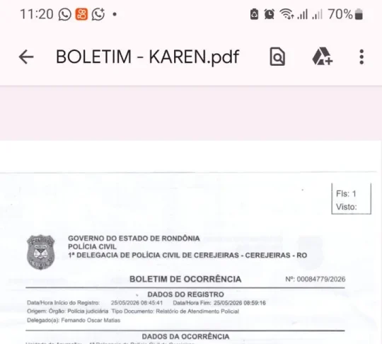 Registro policial desmente denúncia de assédio contra o Sintero